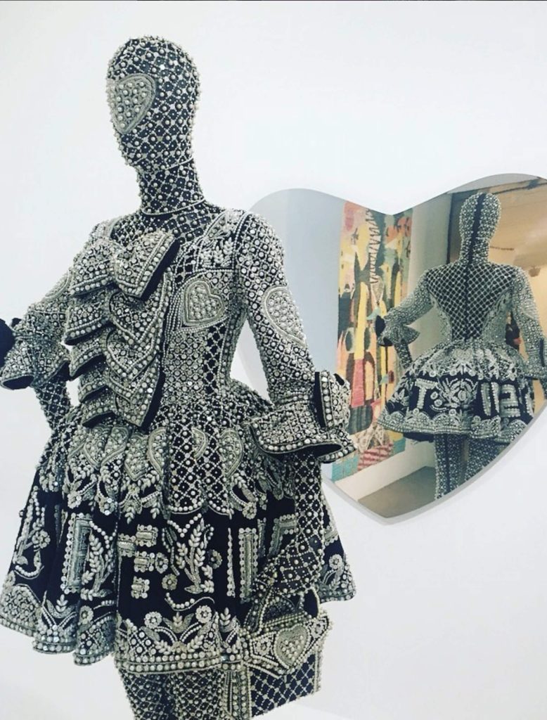 Satin and silk tulle outfit, designed by UK designer Richard Quinn | Irene’s Dry Cleaning