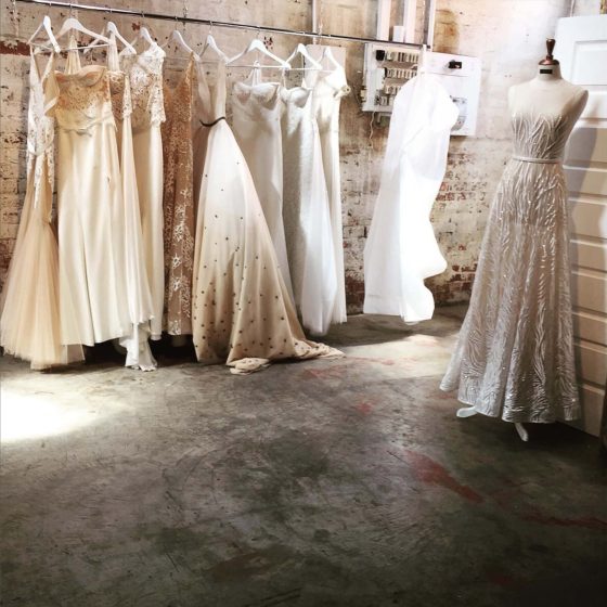 Returning a wedding dress to the studio of iconic Melbourne designer, just look at his collection! | Irene’s Dry Cleaning